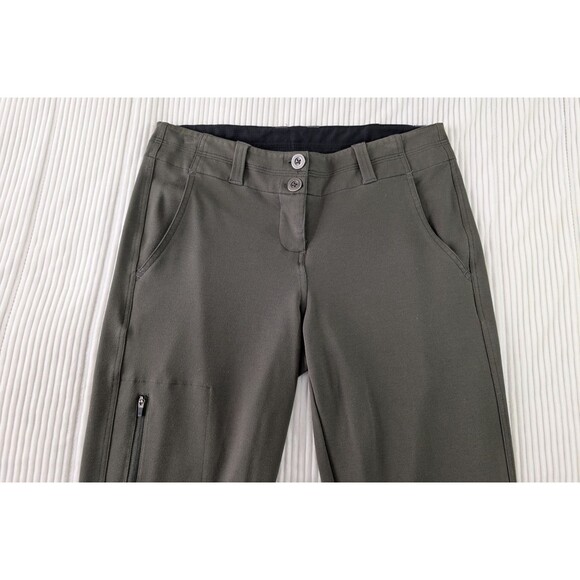 Title Nine Clamber Pants Womens 8 Green Mid Rise Zip Cargo Stretch - Picture 3 of 12